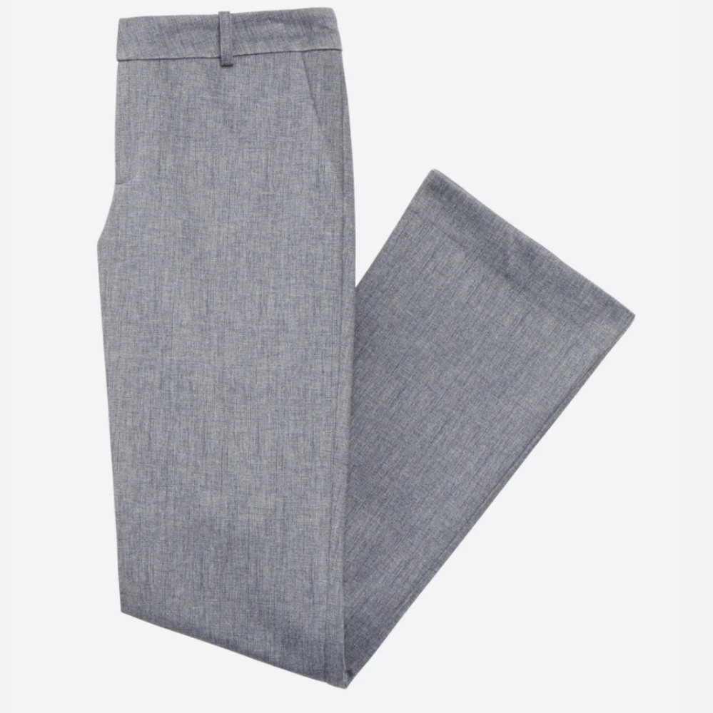 Gray Flared Dress Pants